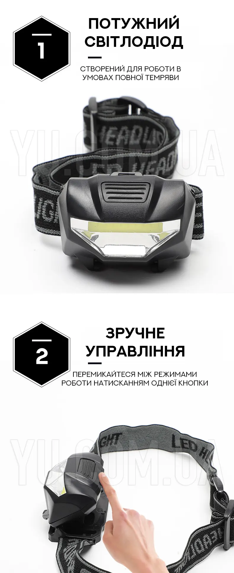 Мощный налобный фонарь Mini Headlights Portable